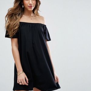 Off Shoulder Black Dress